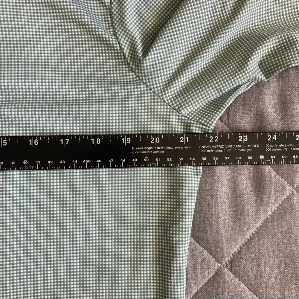 Mizzen + Main Long Sleeve Button Up Shirt Mens Large Trim Fit Green Nylon Poly - Picture 8 of 11